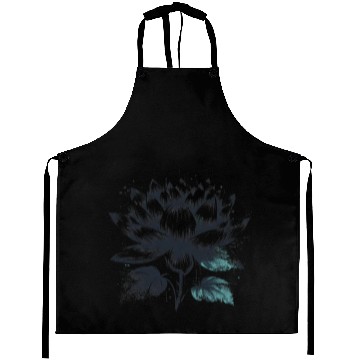 Discover Modern Lotus with Brushstroke Effect 2 Aprons