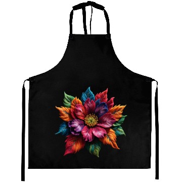 Discover Spectrum Bloom - The Vivid Floral Symphony Aprons