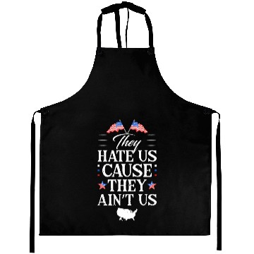 Discover They Hate Us Cause They Ain't Us Patriotic Aprons
