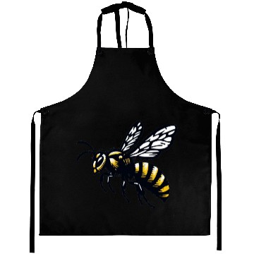 Discover Two Color Wasp Insect Art 2 Aprons
