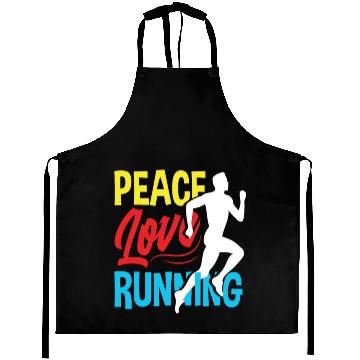 Discover Peace Love Running Design For Runners Aprons
