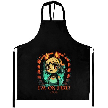 Discover I Am on Fire in the Dungeon Aprons