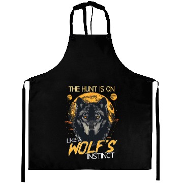 Discover The Hunt Is On Like A Wolf's Instinct Wolf Pack Wo Aprons