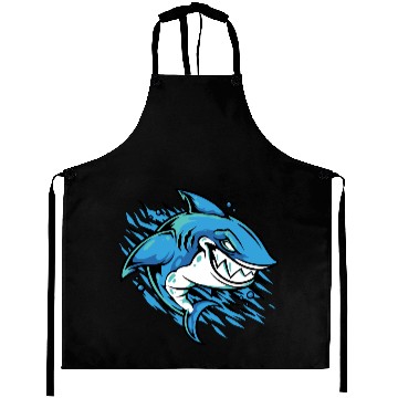 Discover Shark Fish Sea Animals Lover Funny Design Aprons
