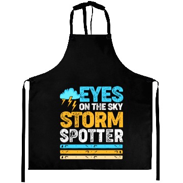 Discover Retro Meteorologist Eyes On The Sky Strom Spotter Aprons