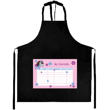 Discover Timetable for Kids - Pony Flowers pink Aprons