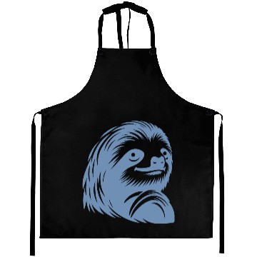 Discover Thoughtful sloth face portrait silhouette Aprons