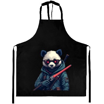 Discover Panda Warrior Aprons