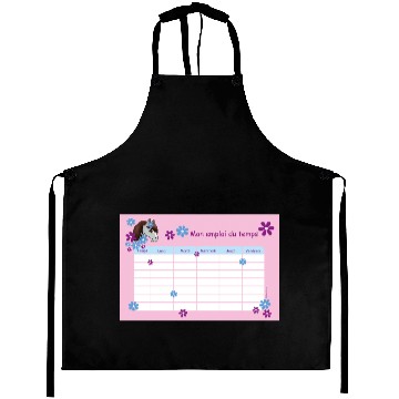 Discover Timetable for Kids - Pony Flowers pink - French Aprons