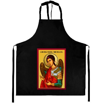 Discover Archangel Michail Orthodox pray icon Aprons