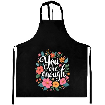Discover You Are Enough - Inspirational Motivational Quote Aprons