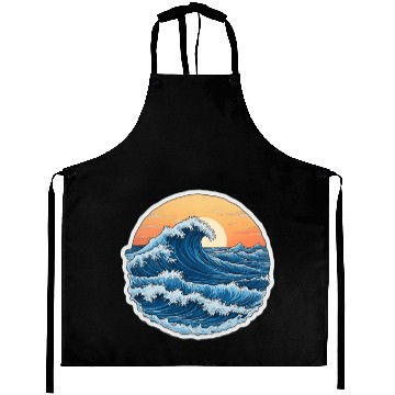 Discover Serene Blue Ocean Waves Scenic Aprons