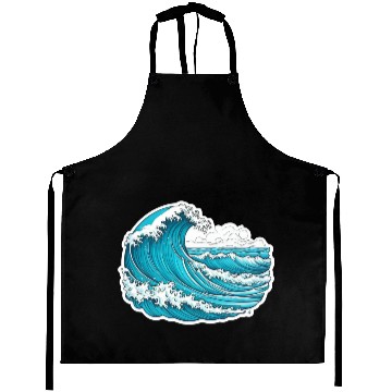 Discover Serene Blue Ocean Waves Aprons