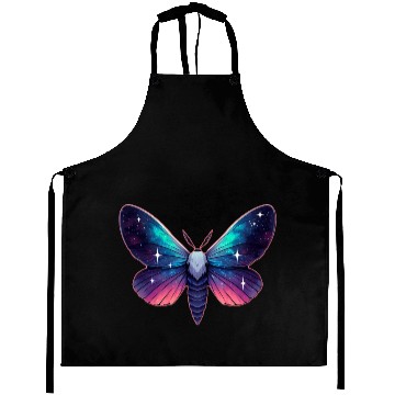 Discover Galaxy Moth - Cosmic Space Themed Fantasy Aprons