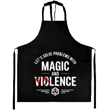 Discover Let's Solve Problems With Magic and Violence Aprons