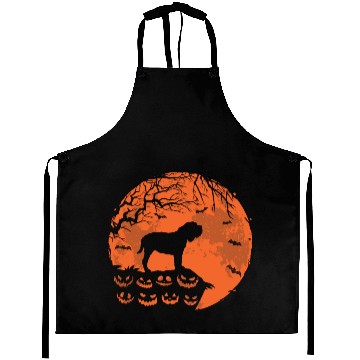 Discover Neopolitan Mastiff And Moon Halloween Dog Lover Aprons