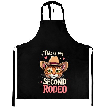 Discover This Is My Second Rodeo Cowboy Cat Aprons