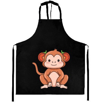 Discover Monkey Tomato Design for Monkeys Lovers Aprons