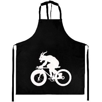 Discover devil on bicycle Aprons