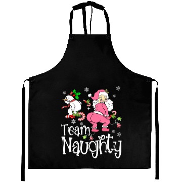 Discover Team Naughty Matching Couples Christmas Pajamas Aprons