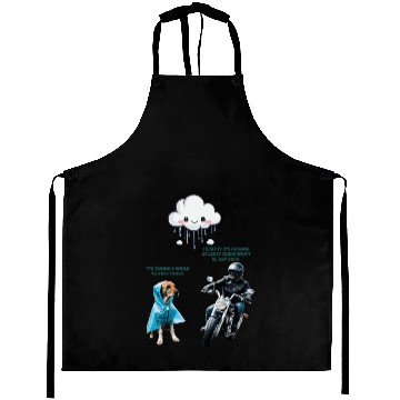Discover biker and the dog Aprons