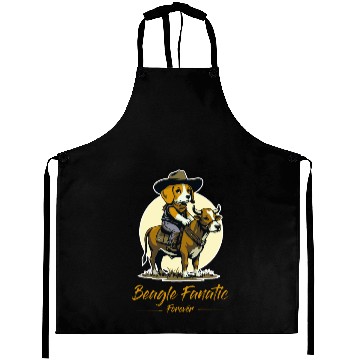 Discover Beagle fanatic forever Aprons