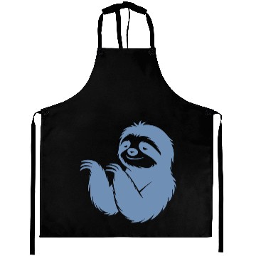 Discover Cool sloth silhouette portrait face head Aprons