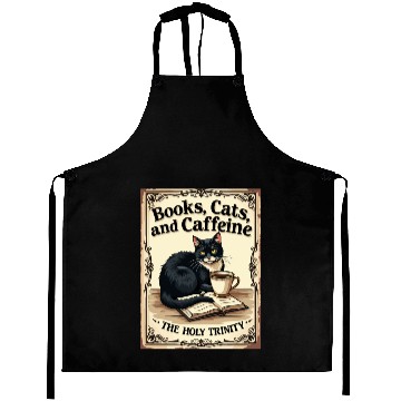 Discover Books, Cats, and Caffeine - The Holy Trinity Aprons