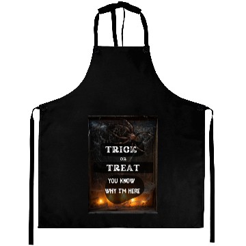 Discover Trick or Treat, You know why I'm here, Spider Aprons