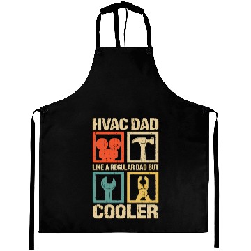 Discover HVAC Dad But Cooler Funny HVAC Technician Father Aprons