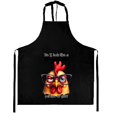 Discover Grumpy Chicken: Not a Morning Person Vibes Aprons
