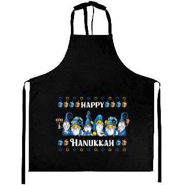 Discover "Hanukkah Gnome" Wishing You a Happy Hanukkah Aprons