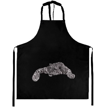 Discover Relaxing snow leopard Aprons