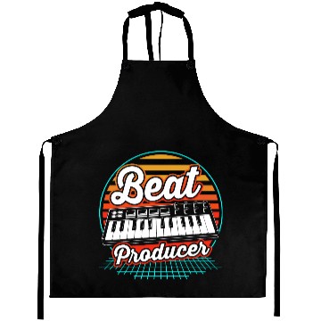 Discover Retro Sunset Beat Maker Music Producer Aprons