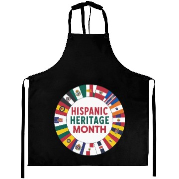 Discover Hispanic Heritage Circle Unity of Flags Aprons