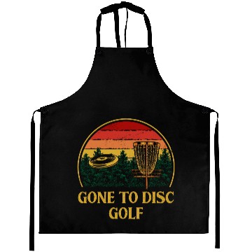 Discover Gone to Disc Golf Rest Day Golfer Day Off Golfing Aprons