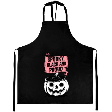 Discover Spooky Black and Proud Aprons