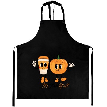 Discover Retro It's Fall Y'all - Pumpkin Spice Latte Aprons