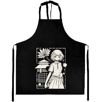 Discover Japan: Sakura Girl Cartoon Aprons