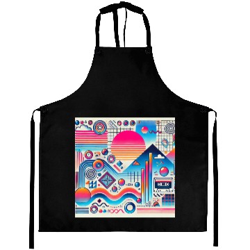 Discover Retro Waves 70s 80s 90s Aesthetic Design Aprons
