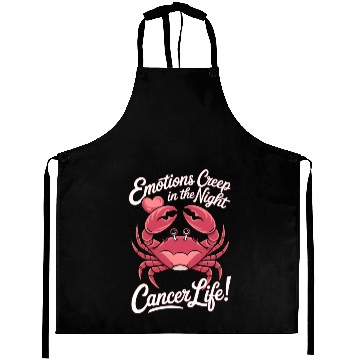 Discover Emotions Creep in the Night Cancer Zodiac Sign Aprons