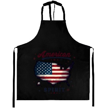Discover American Spirit Patriotic USA Flag Aprons