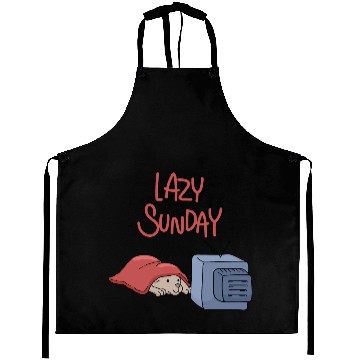 Discover Lazy Sunday Funny Quote Print Aprons
