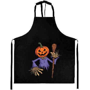 Discover Spooky Halloween Scarecrow Aprons