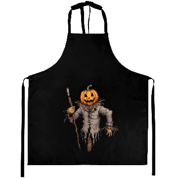 Discover Spooky Halloween Scarecrow Aprons