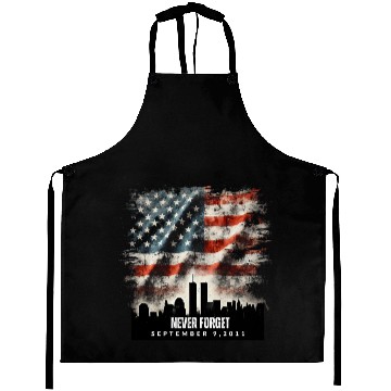 Discover Never Forget September 11 2001 Memorial Day Flag Aprons