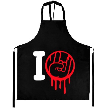 Discover I Love Heavy Metal Hard Rock Music Graffiti Heart Aprons