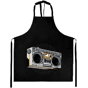 Discover Retro Vintage 80s radio design Aprons
