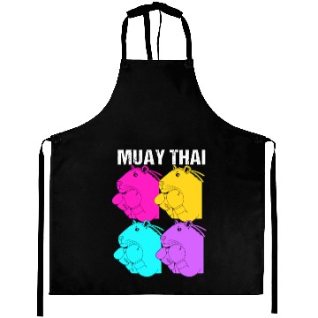 Discover MMA Kickboxing Retro 80s Capybara Doing Muay Thai Aprons