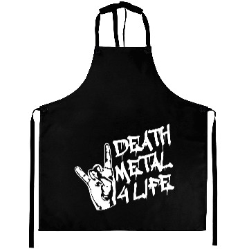 Discover Heavy death metal 4 life hand gesture graffiti fun Aprons